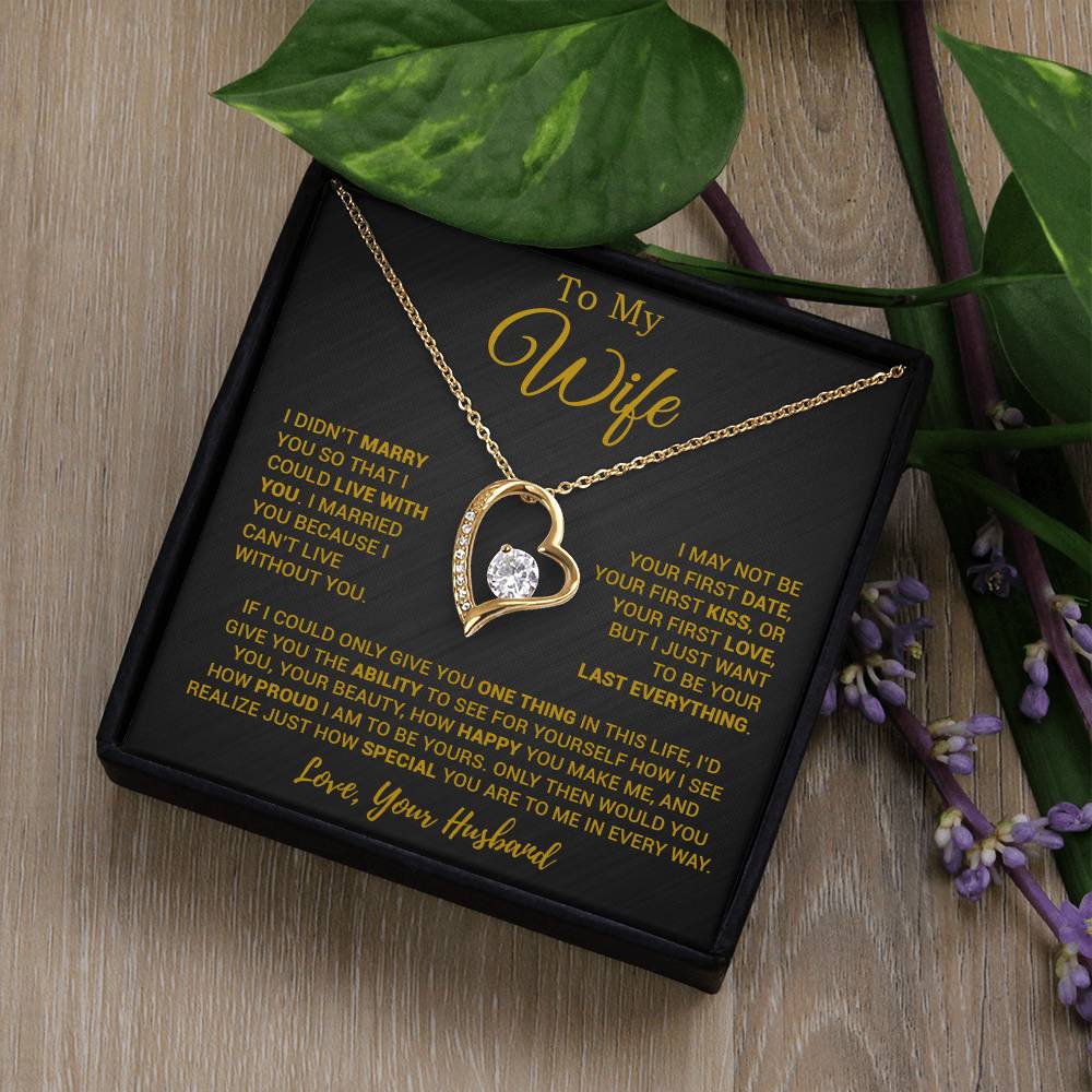 To My Wife Necklace, Gift For Wife, Anniversary Gift For Wife, Necklace For Wife 27_3_Gold