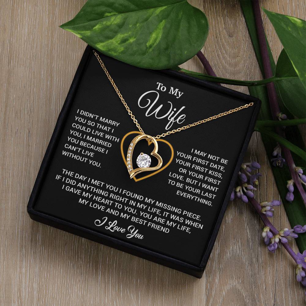 To My Wife Necklace, Christmas Gifts For Women, Anniversary Gift For Wife 18_12_Black