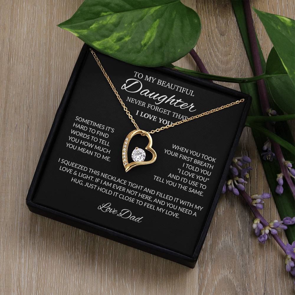 To My Daughter Necklace, Daughter Father Necklace, Daughter Gift From Dad, Mom 11_4