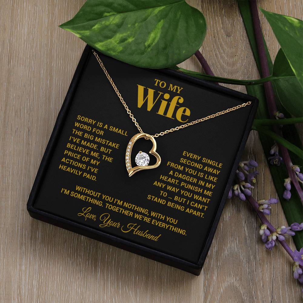 To My Wife Necklace, Christmas Gifts For Women, Anniversary Gift For Wife 15_10_Gold