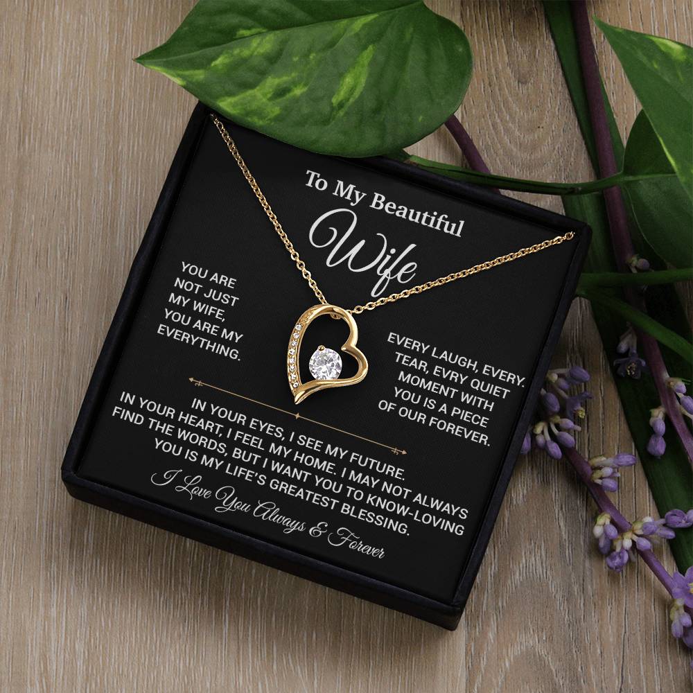 To My Wife Necklace, Christmas Gifts For Women, Anniversary Gift For Wife 10_9_Black