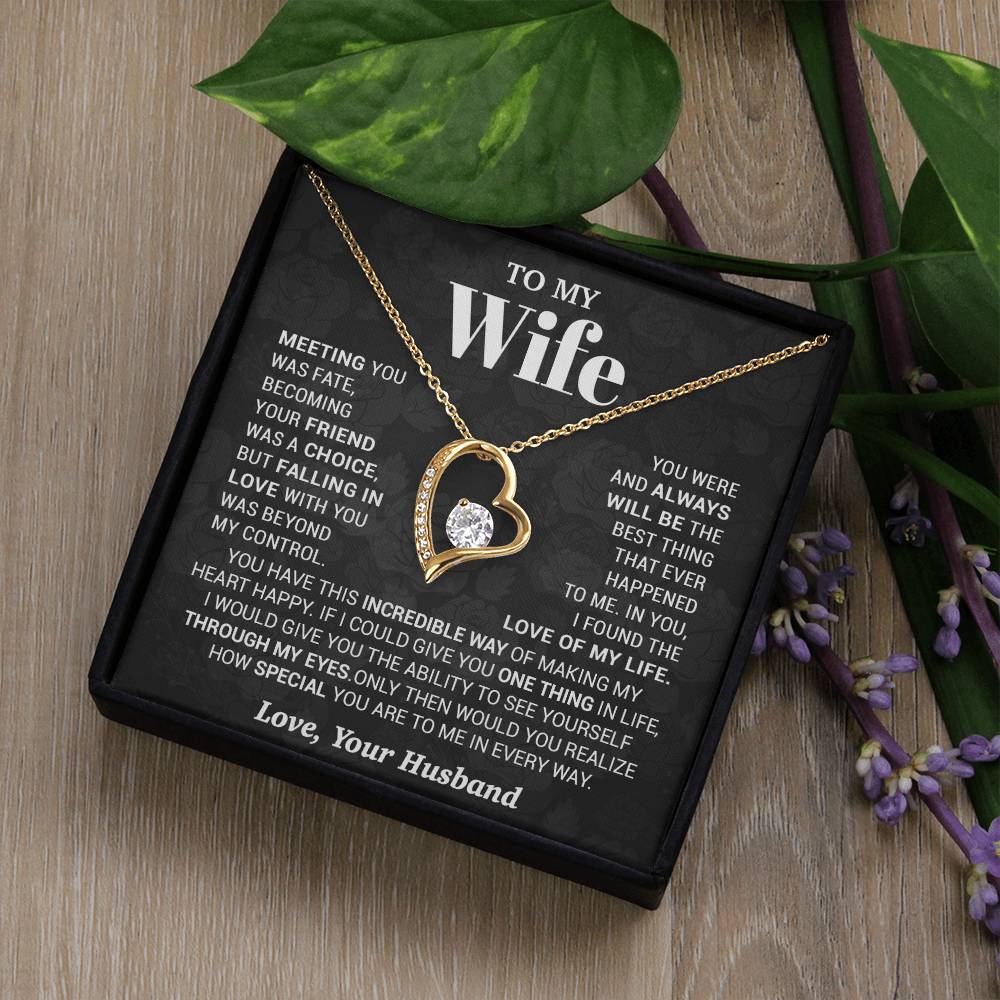 To My Wife Necklace, Meeting You Was Fate Love, Your Husband, Best Necklace