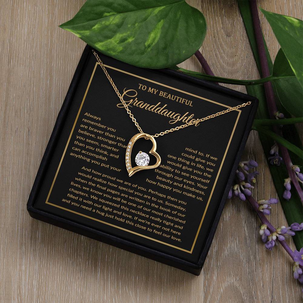 To My Granddaughter Necklace, Birthday Gift For Granddaughter, Birthday Gifts 10_1