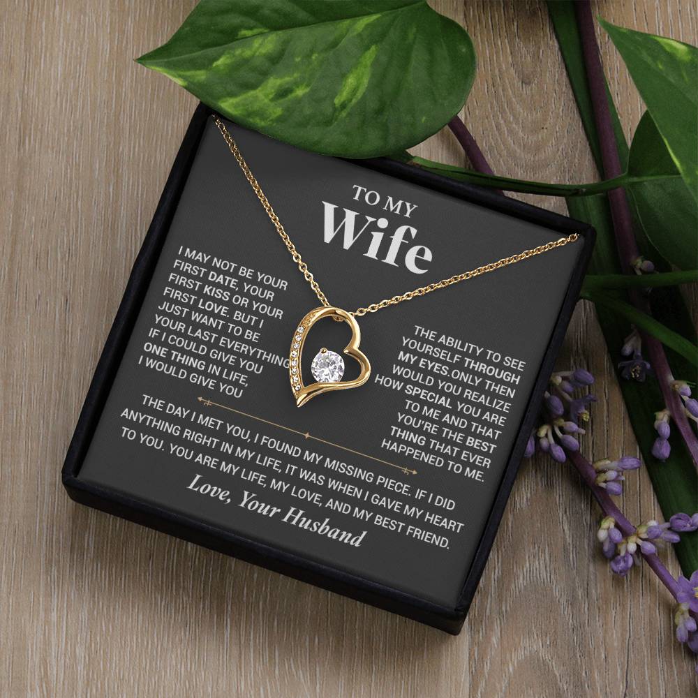 To My Wife Necklace, Christmas Gift For Wife, Christmas Gifts For Her, Wife Gift_ Gray