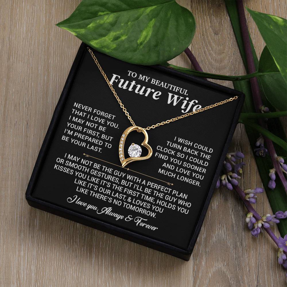 To My Beautiful Future Wife Necklace, Anniversary Birthday Christmas Gift for Her 26_6_Black