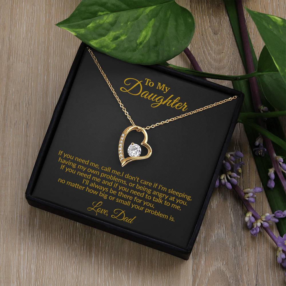 To My Daughter Necklace, Gift for Daughter from Dad, Father Daughter Necklace