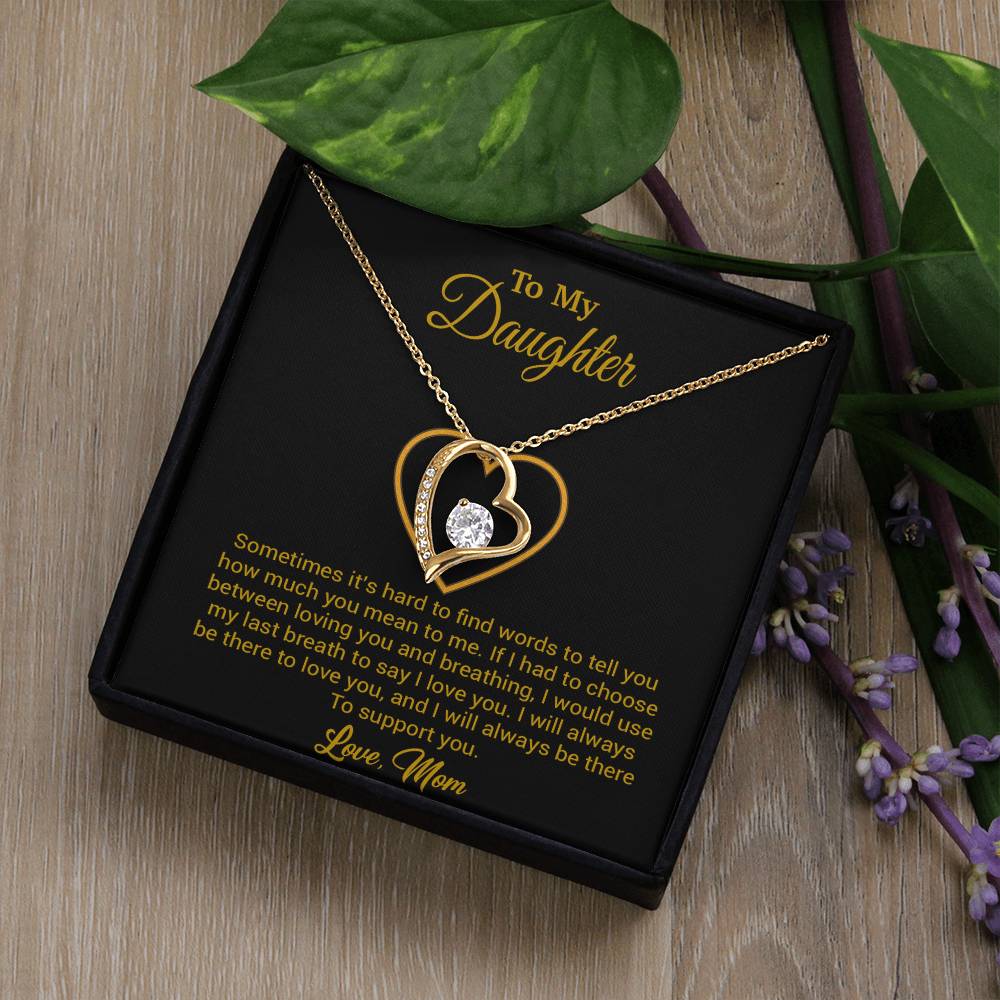 To My Daughter Necklace, Gift for Daughter from mom, Daughter mother Necklace 31_3_Gold