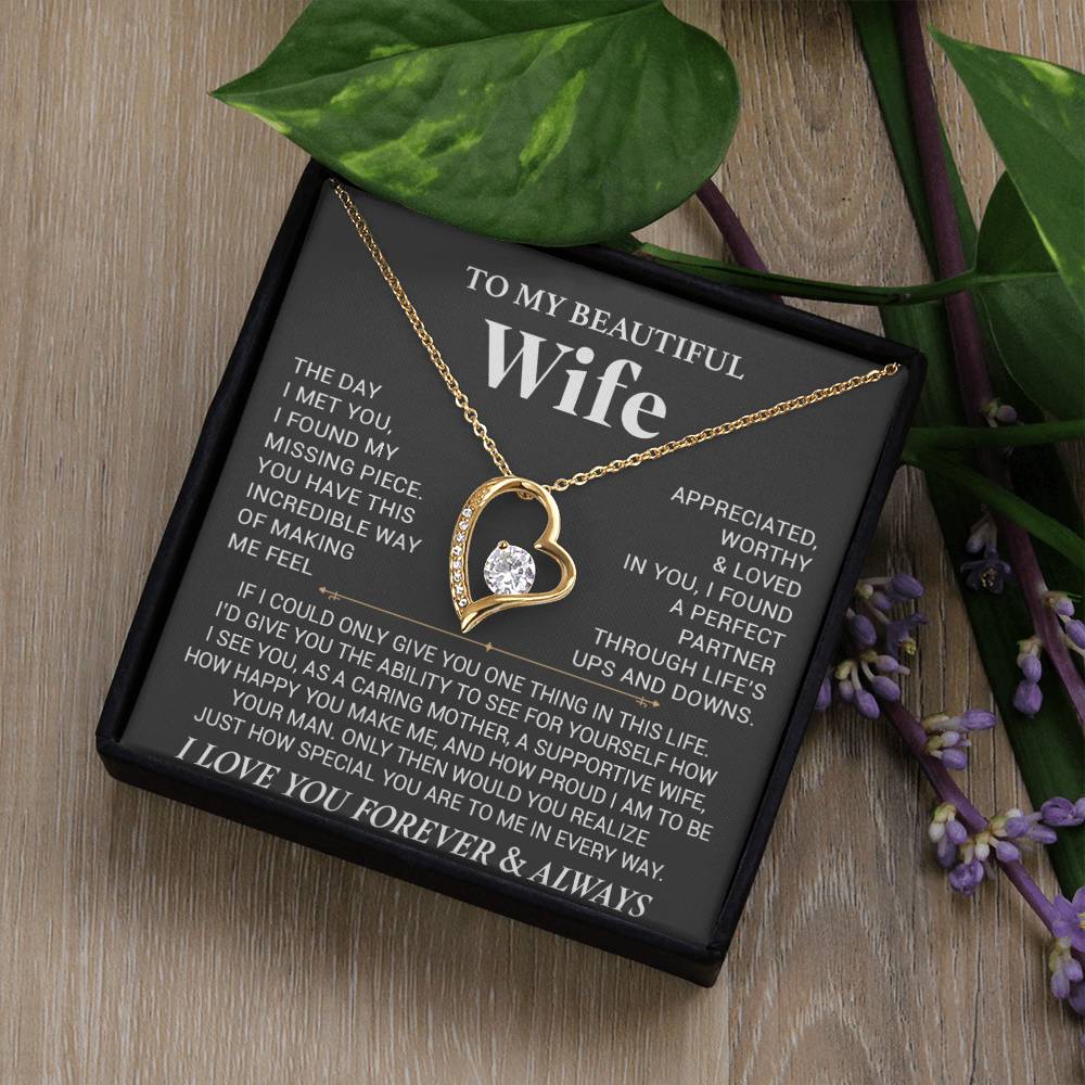 To My Wife Necklace, Anniversary Gift For Wife, Wife Birthday, Gift For Wife444