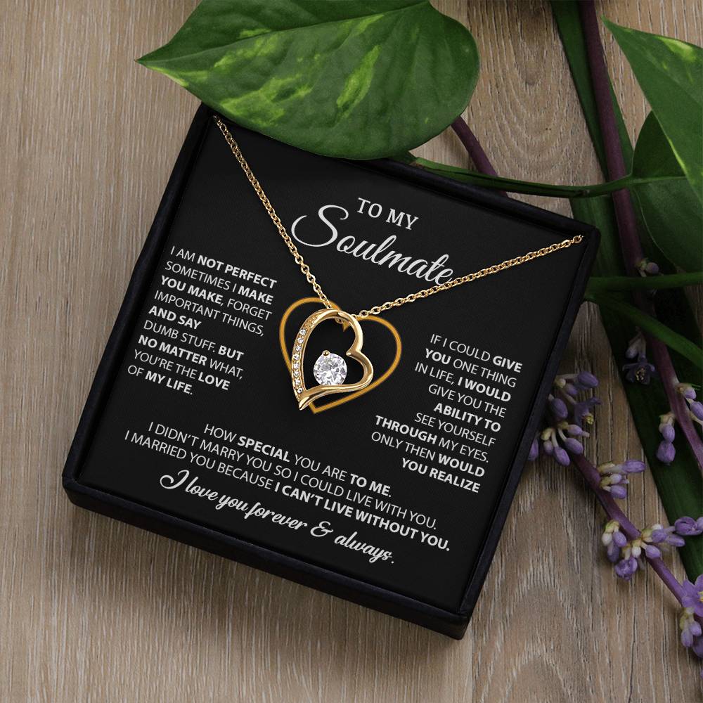 To My Soulmate Necklace, Gift For Wife From Husband, Valentines Gift For Wife 12_2_Black