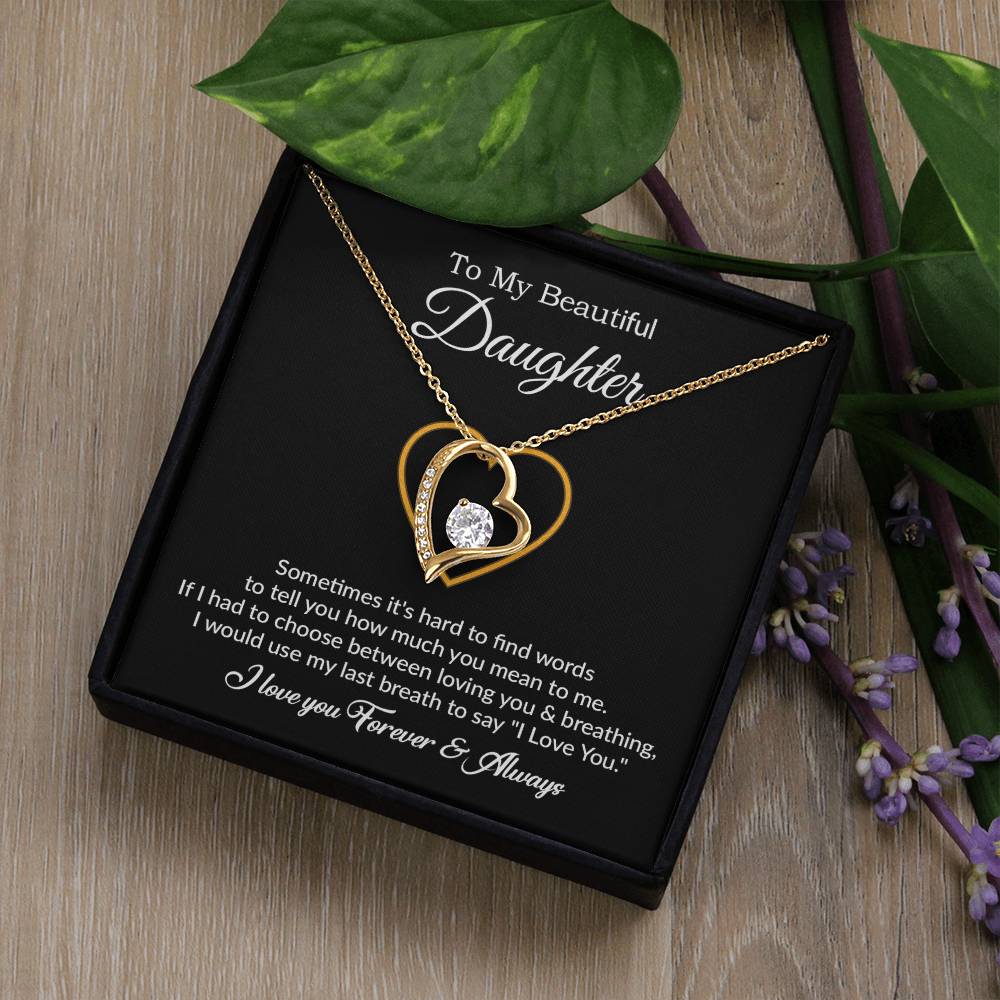 To My Daughter Necklace, Gift For Daughter From Dad, Daughter Father Necklace 22_7_Black