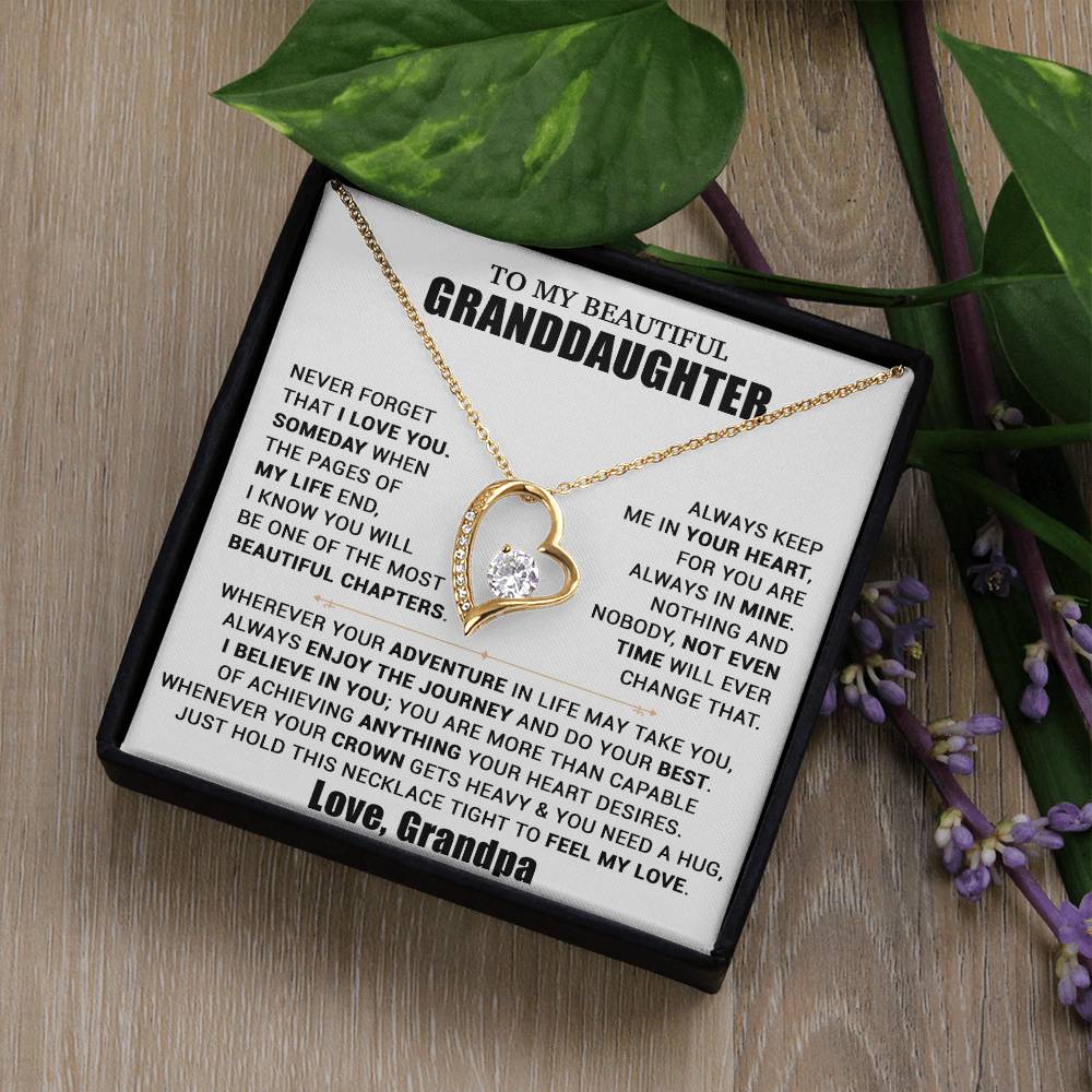 To My Granddaughter Necklace, Granddaughter Gift from Grandpa, Christmas Gift 10_10