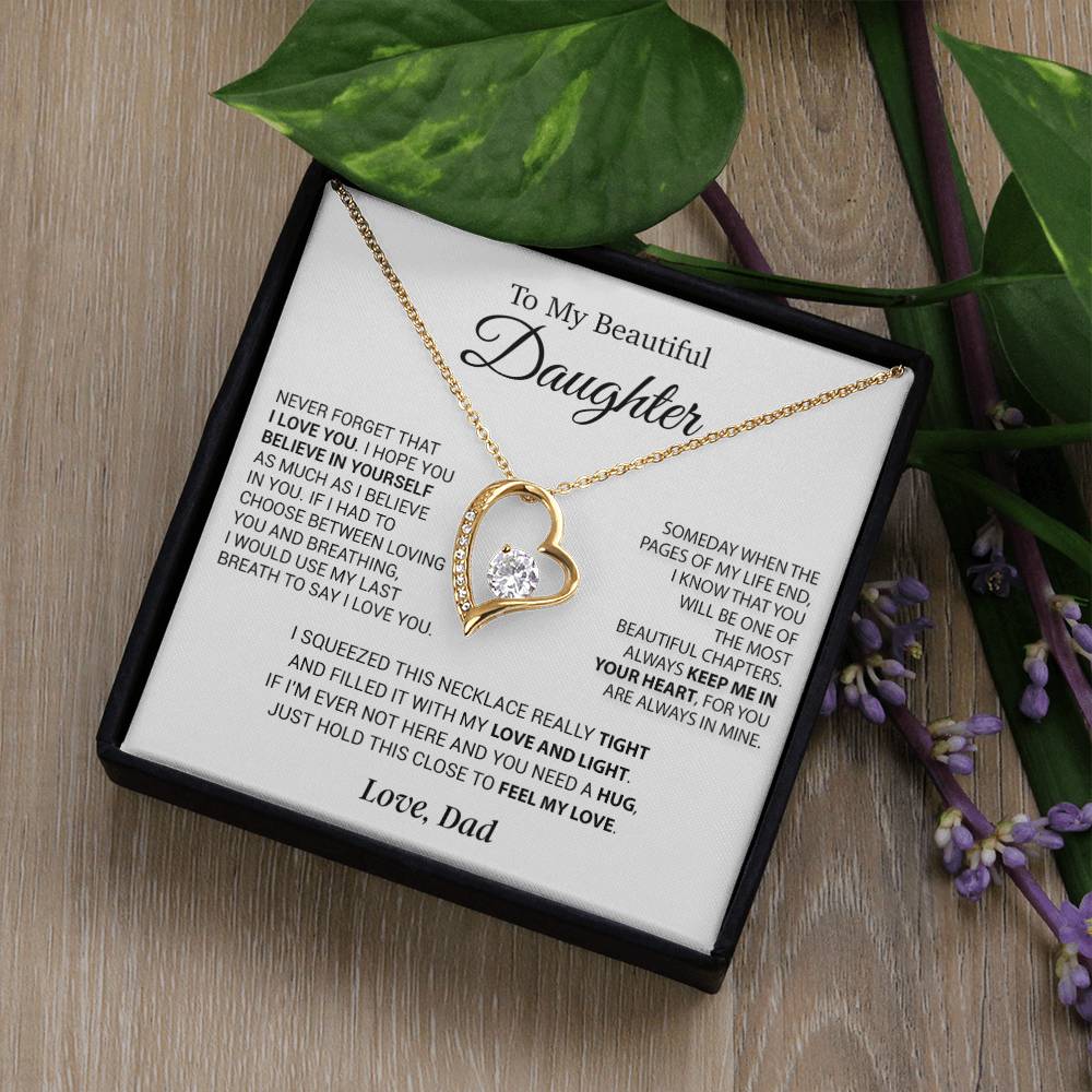 To My Daughter Necklace, Daughter Father Necklace, Daughter Gift From Dad 6_9 New