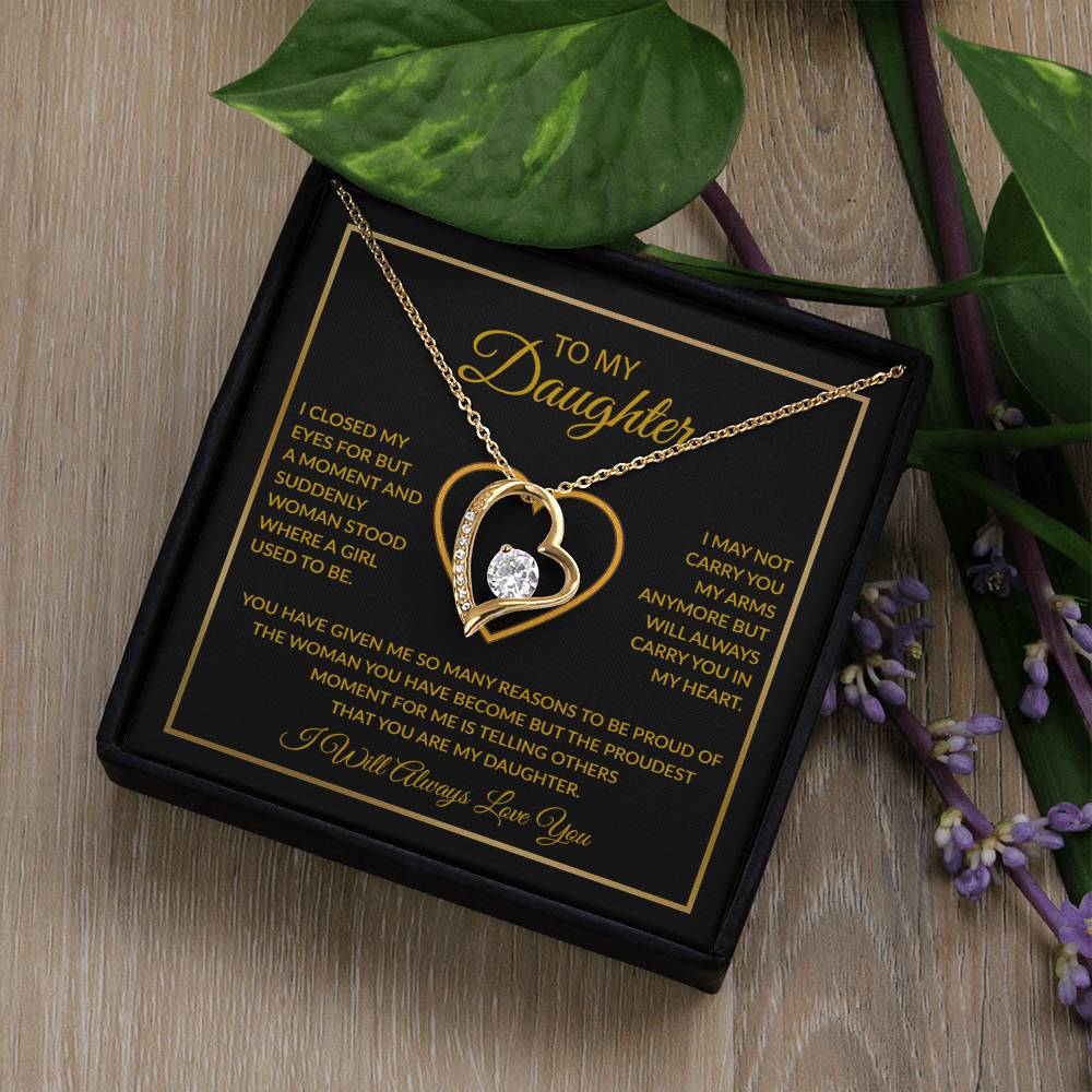 To My Daughter Necklace, Gift for Daughter from Dad, Daughter Father Necklace 27_11_Gold