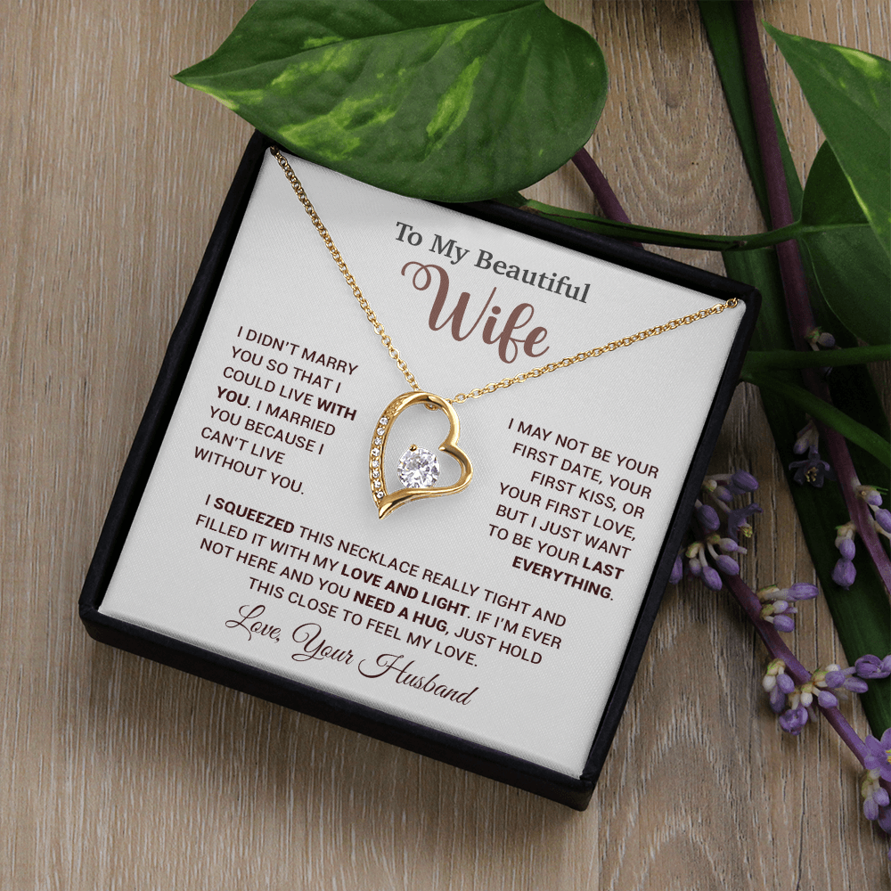 To My Wife Necklace, Wife Gift From Husband, Wife Husband Necklace, Christmas Gift 25_9