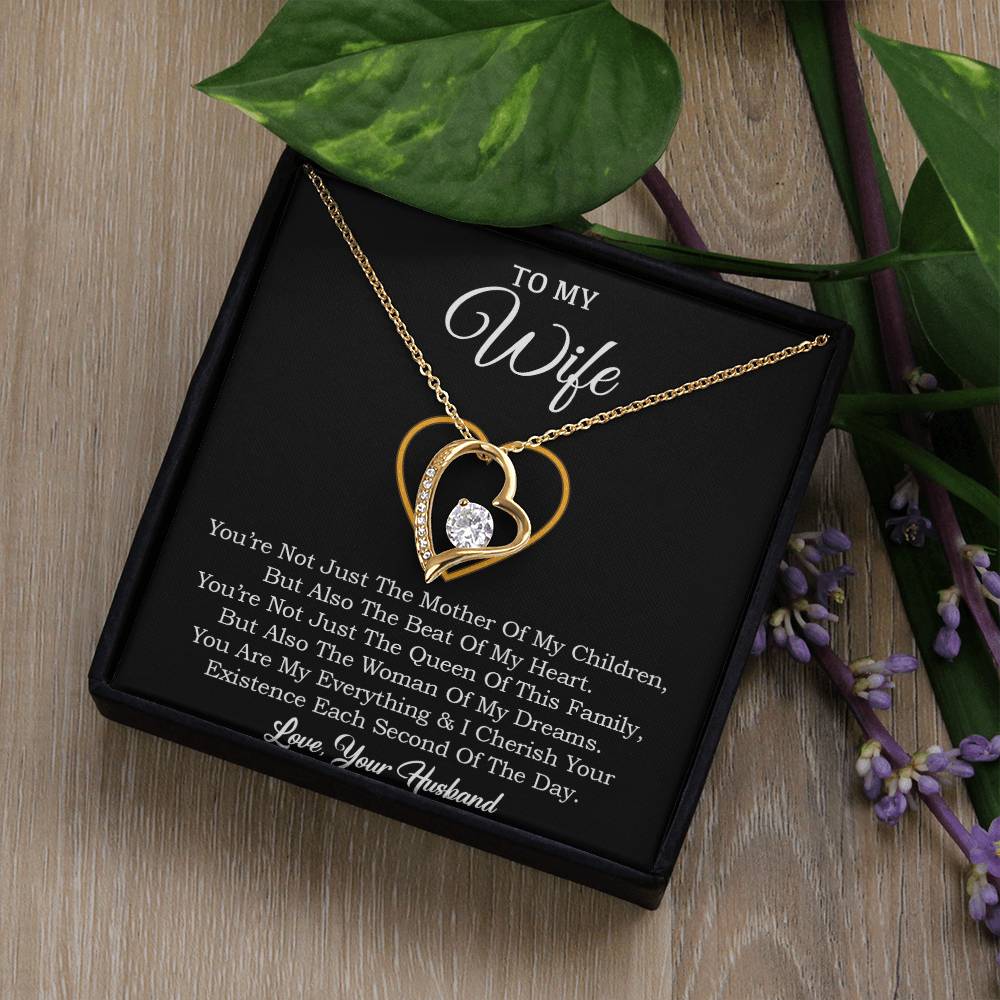To My Wife Necklace, Gift For Wife, Anniversary Gift For Wife, Necklace For Wife 30_1_Black