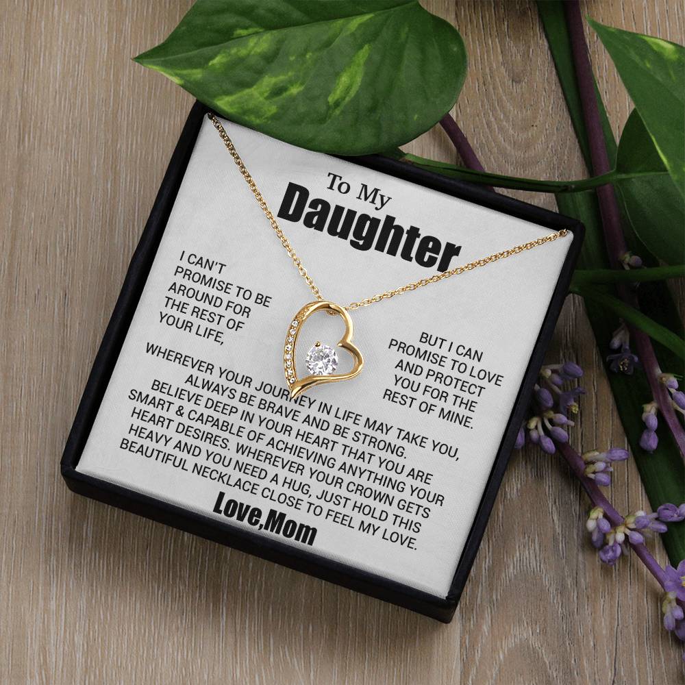 To My Daughter Necklace, Daughter Mother Necklace, Daughter Gift From Mom 24_8_White