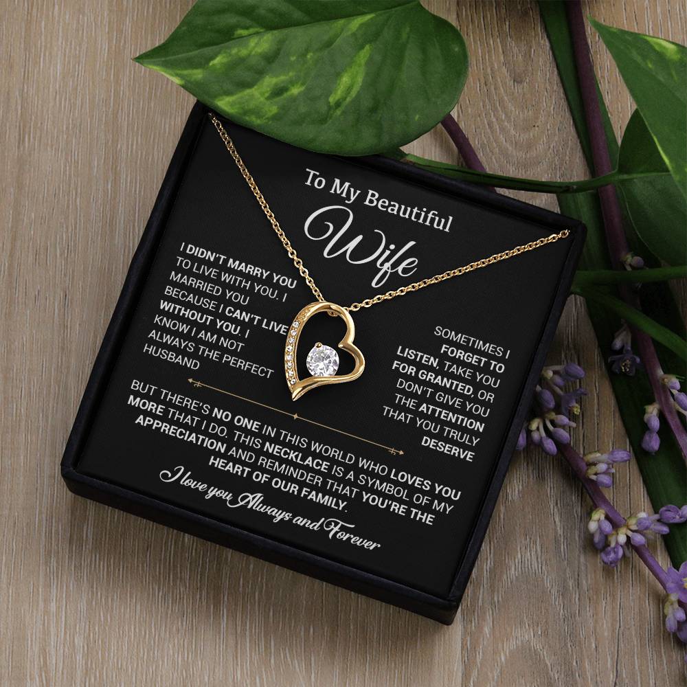 To My Wife Necklace, Gift For Wife, Anniversary Gift For Wife, Christmas Gift