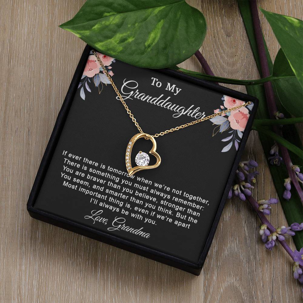 To My Granddaughter Necklace, Granddaughter Gifts From Grandma and Grandpa