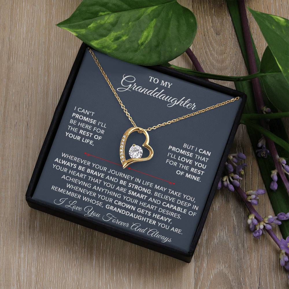 To My Granddaughter Necklace, Granddaughter Gift from Grandpa, Christmas Gift 28_9_Blue