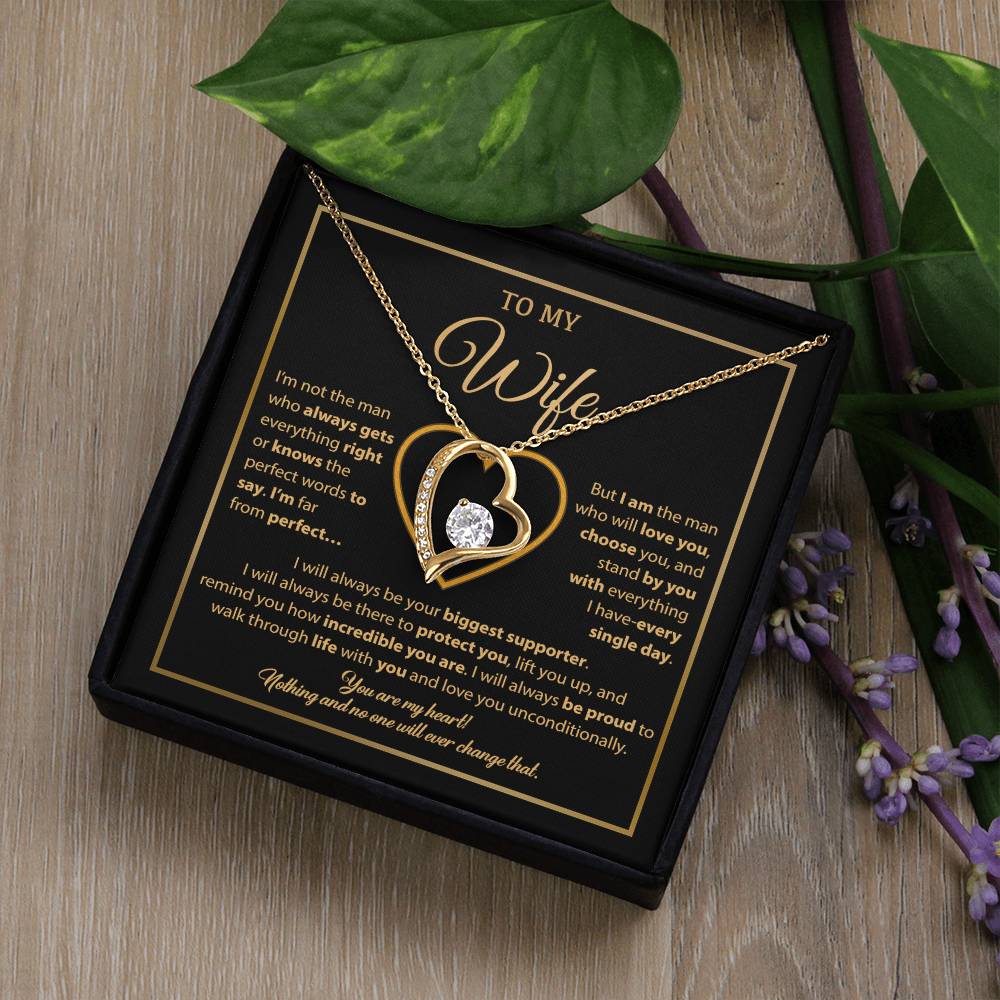 To My Wife Necklace, Gift For Wife, Anniversary Gift For Wife, Necklace For Wife 29_1_Gold