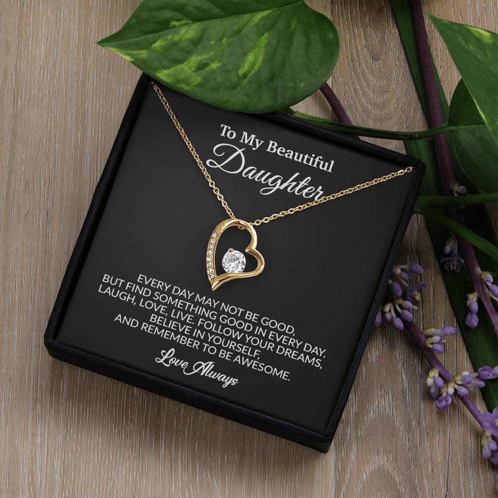 To My Daughter Necklace, Gift for Daughter from Dad, Father Daughter Necklace