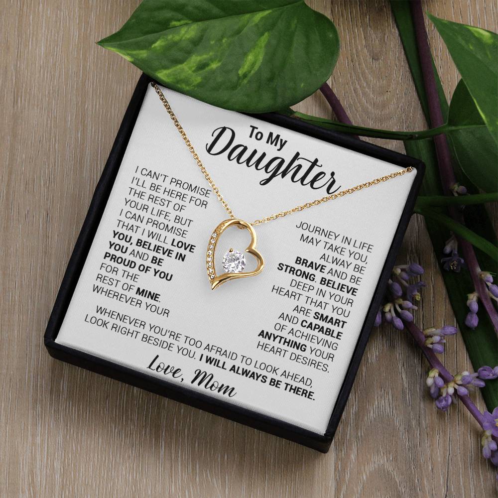 To My Daughter Necklace, Daughter Mother Necklace, Daughter Gift From Mom 21_8_White