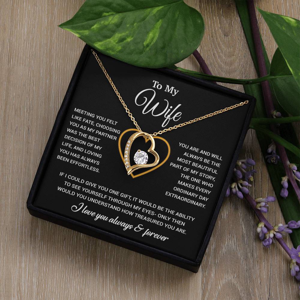 To My Wife Necklace, Christmas Gifts For Women, Anniversary Gift For Wife 1_1_Black