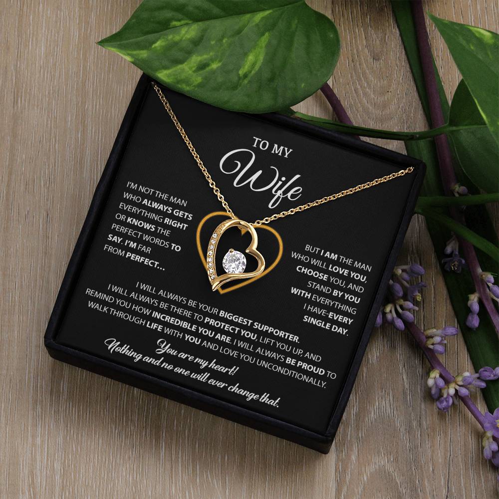 To My Wife Necklace, Gift For Wife, Anniversary Gift For Wife, Necklace For Wife 14_1_Black