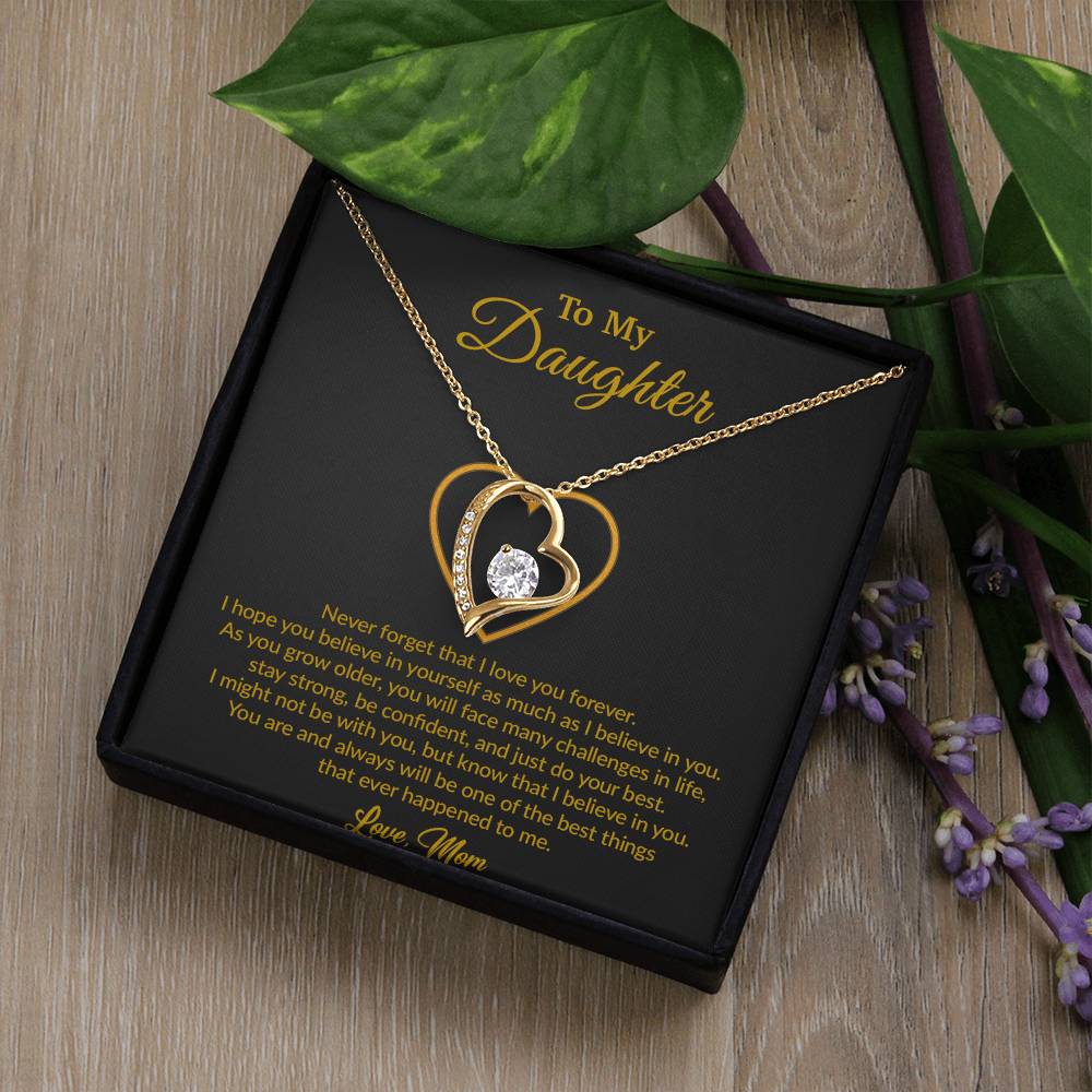 To My Daughter Necklace, Gift for Daughter from Mom, Mother Daughter Necklace 19_8_Gold