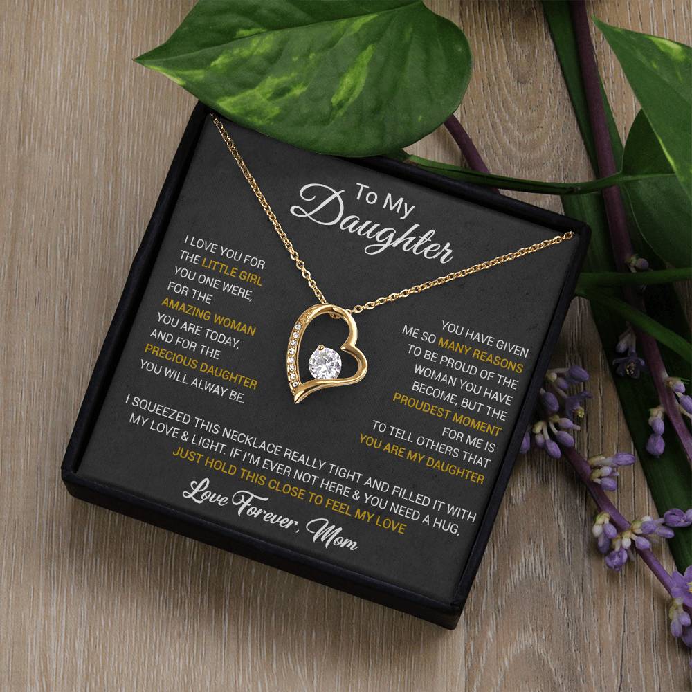 To My Daughter Necklace, Daughter Mother Necklace, Daughter Gift From Dad, Mom 1_10