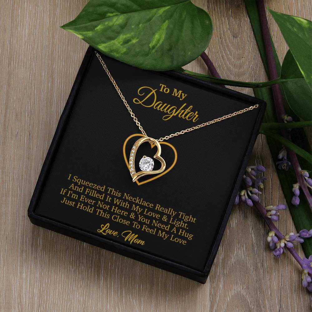 To My Daughter Necklace, Gift for Daughter from mom, Daughter mother Necklace 1_4_Gold