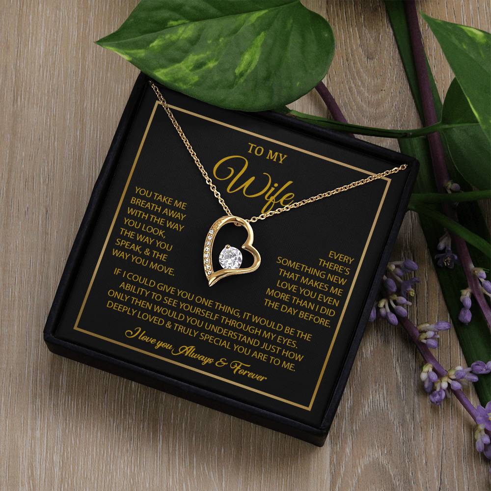 To My Wife Necklace, Gift For Wife, Anniversary Gift For Wife, Necklace For Wife 25_7_Gold