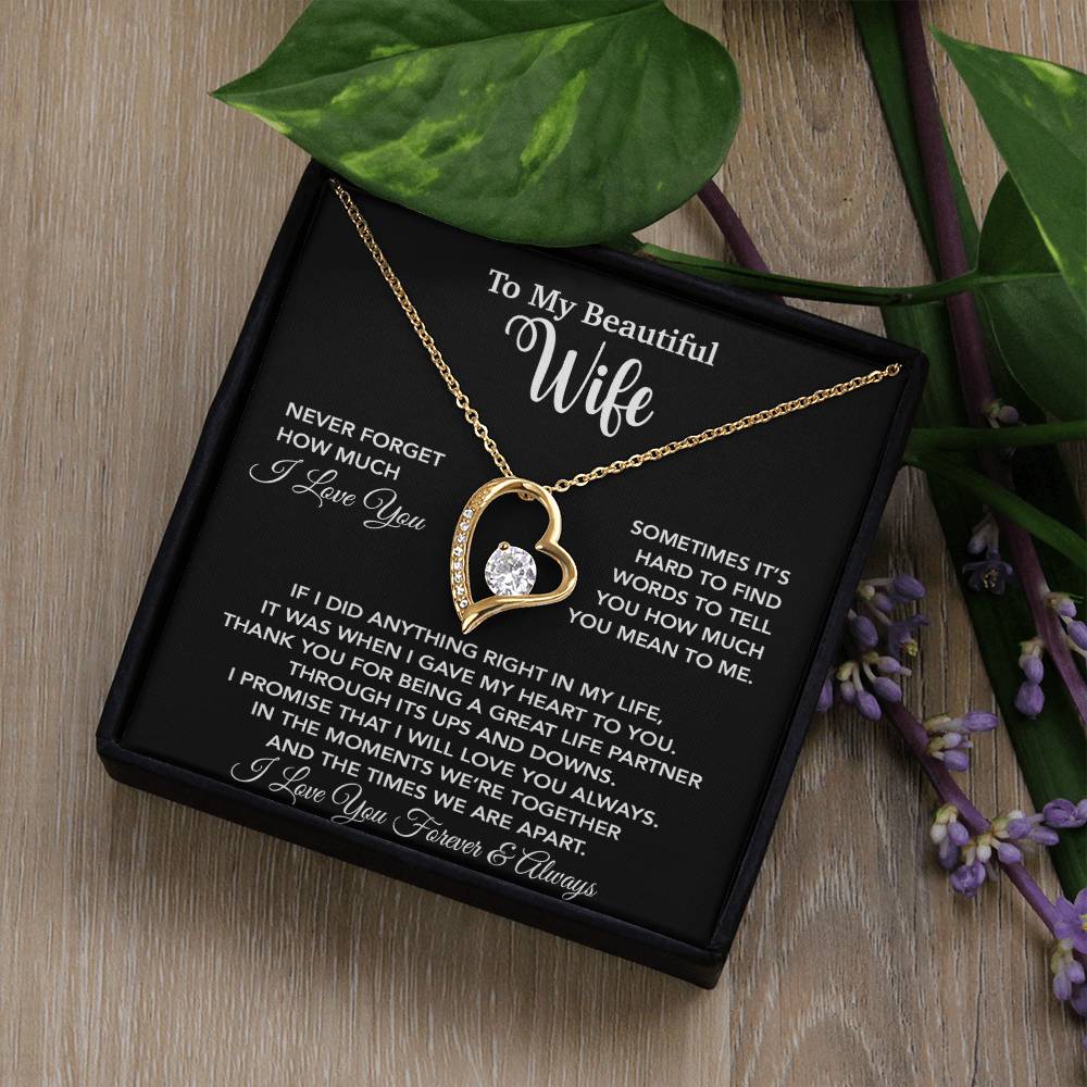 To My Wife Necklace, Christmas Gifts For Wife, Anniversary Cute Gift For Wife_Black_25_9