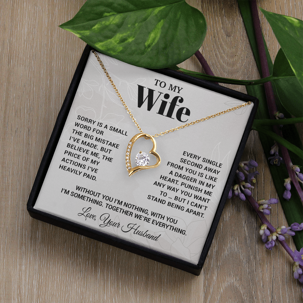 To My Wife Necklace, Christmas Gifts For Women, Anniversary Gift For Wife 16_10_White