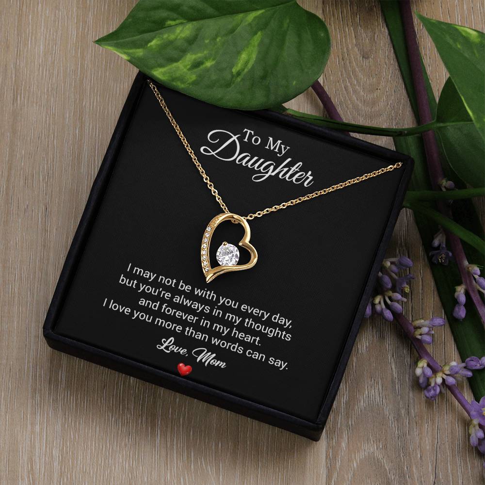 To My Daughter Necklace, Gift For Daughter From Mom, Daughter Mother Necklace