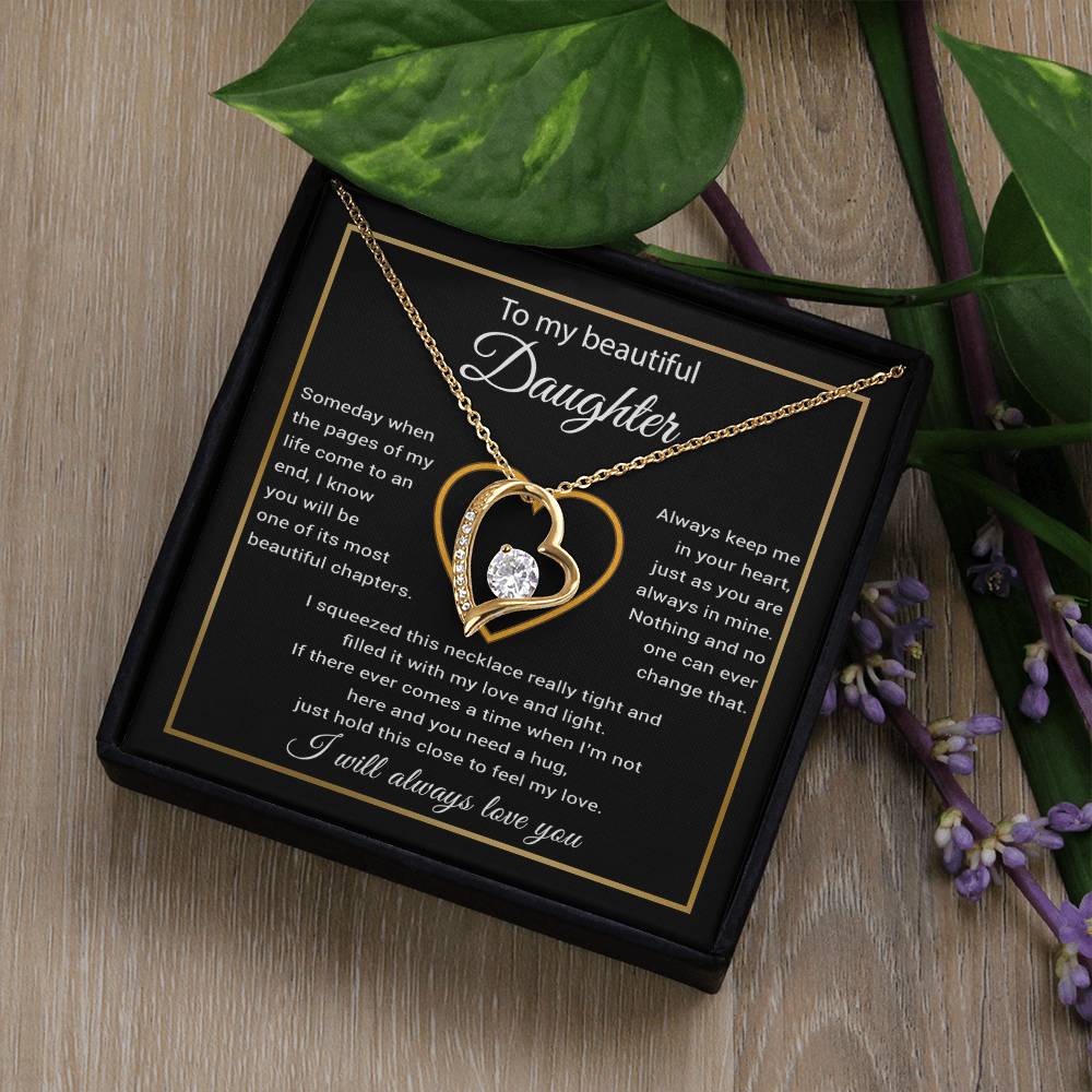 To My Daughter Necklace, Gift For Daughter From Dad, Daughter Father Necklace 28_11_Black