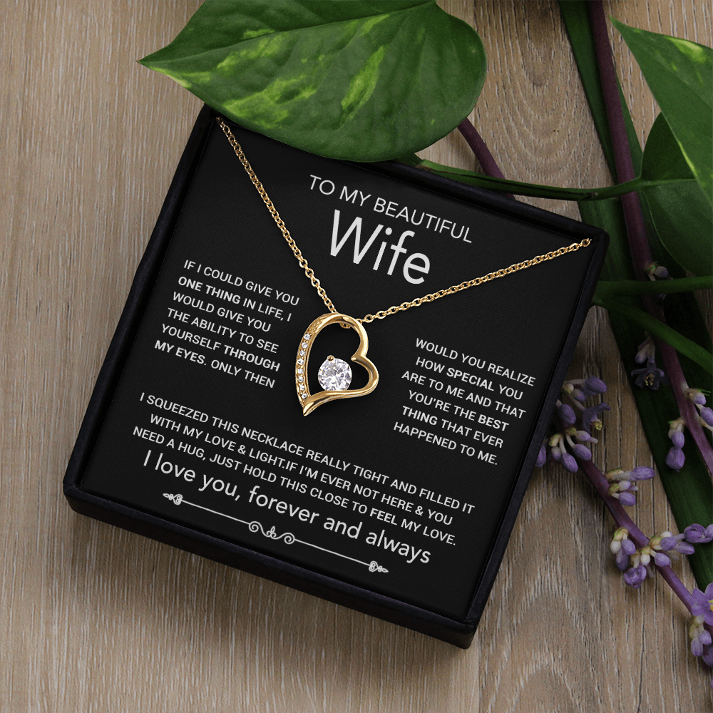 To My Wife Necklace, Christmas Gifts For Women, Anniversary Gift For Wife 8_10_Black
