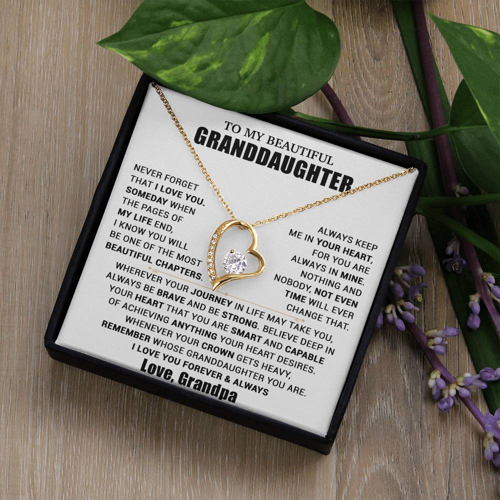 To My Granddaughter Necklace, Granddaughter Gift from Grandpa, Christmas Gift 11_10