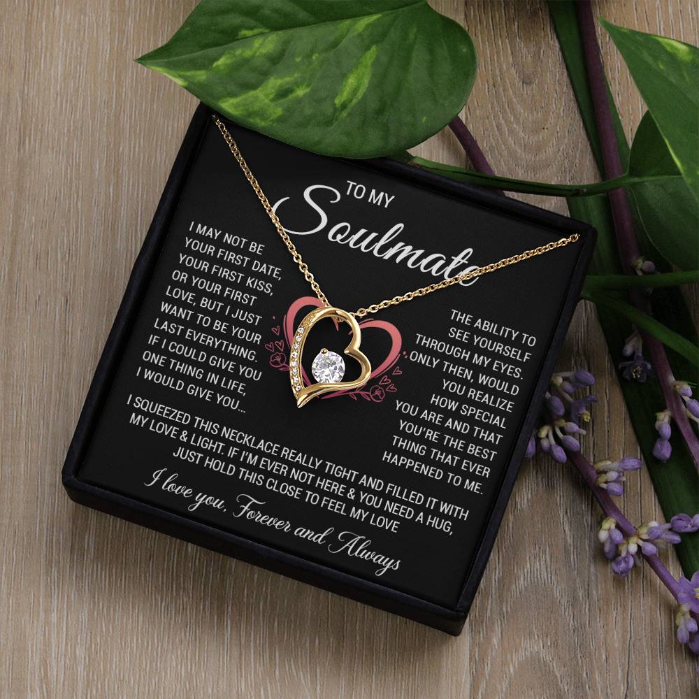 To My Soulmate Necklace, Gift for Wife, Girlfriend, Anniversary Necklace, Soulmate Gift, Christmas Gift
