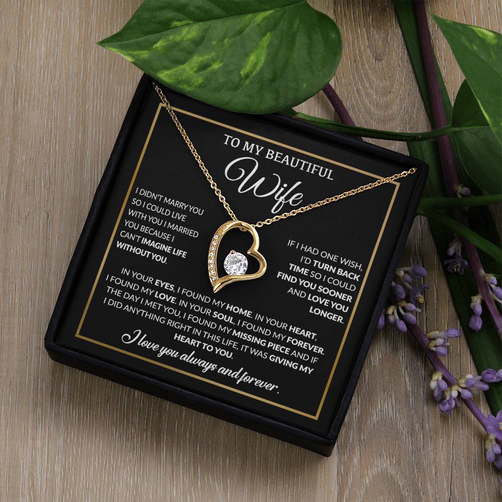 To My Wife Necklace, Christmas Gifts For Women, Anniversary Gift For Wife 15_12_Black
