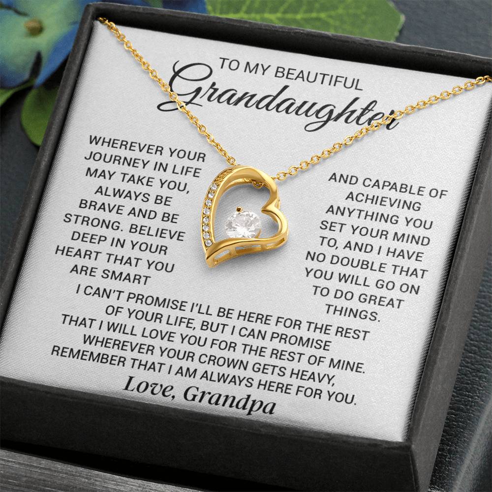 To My Granddaughter Necklace, Birthday Gift For Granddaughter, Birthday Gifts 8_8