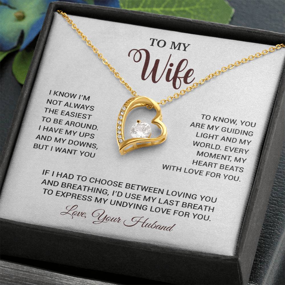 To My Wife Necklace, Gift For Wife, Anniversary Gift For Wife, Necklace For Wife 16_9_White
