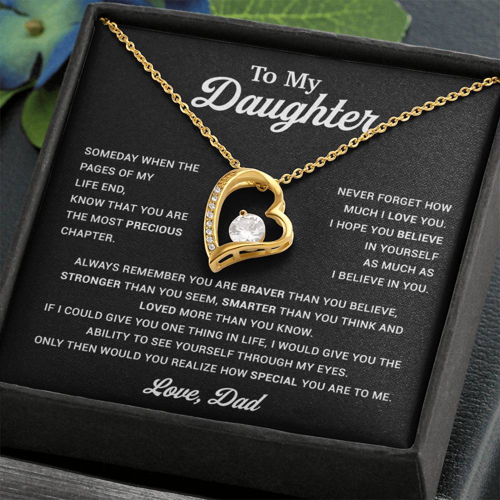To My Daughter Necklace, Gift for Daughter from Dad, Father Daughter Necklace 10_12