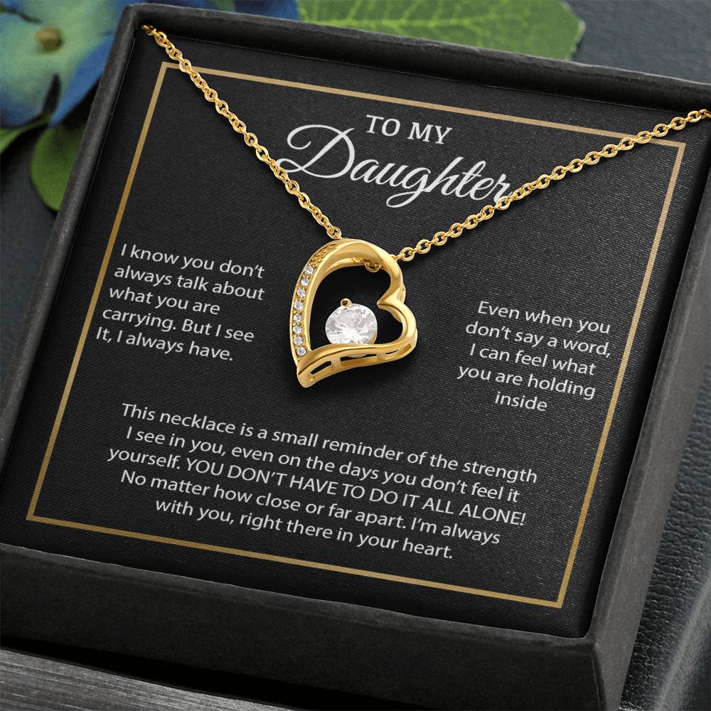 To My Daughter Necklace, Gift for Daughter from Mom, Daughter Mother Necklace 24_3_Black