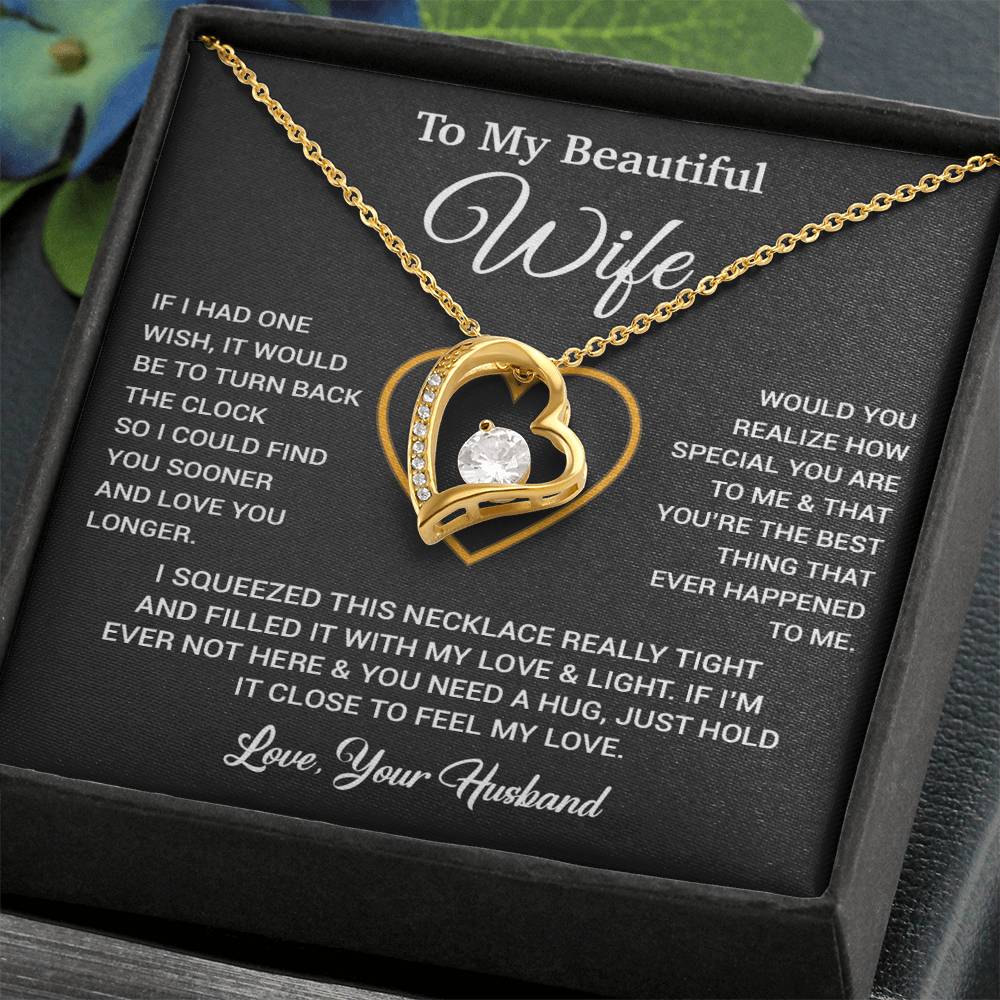 To My Wife Necklace, Gift For Wife, Anniversary Gift For Wife, Necklace For Wife 28_5_Black