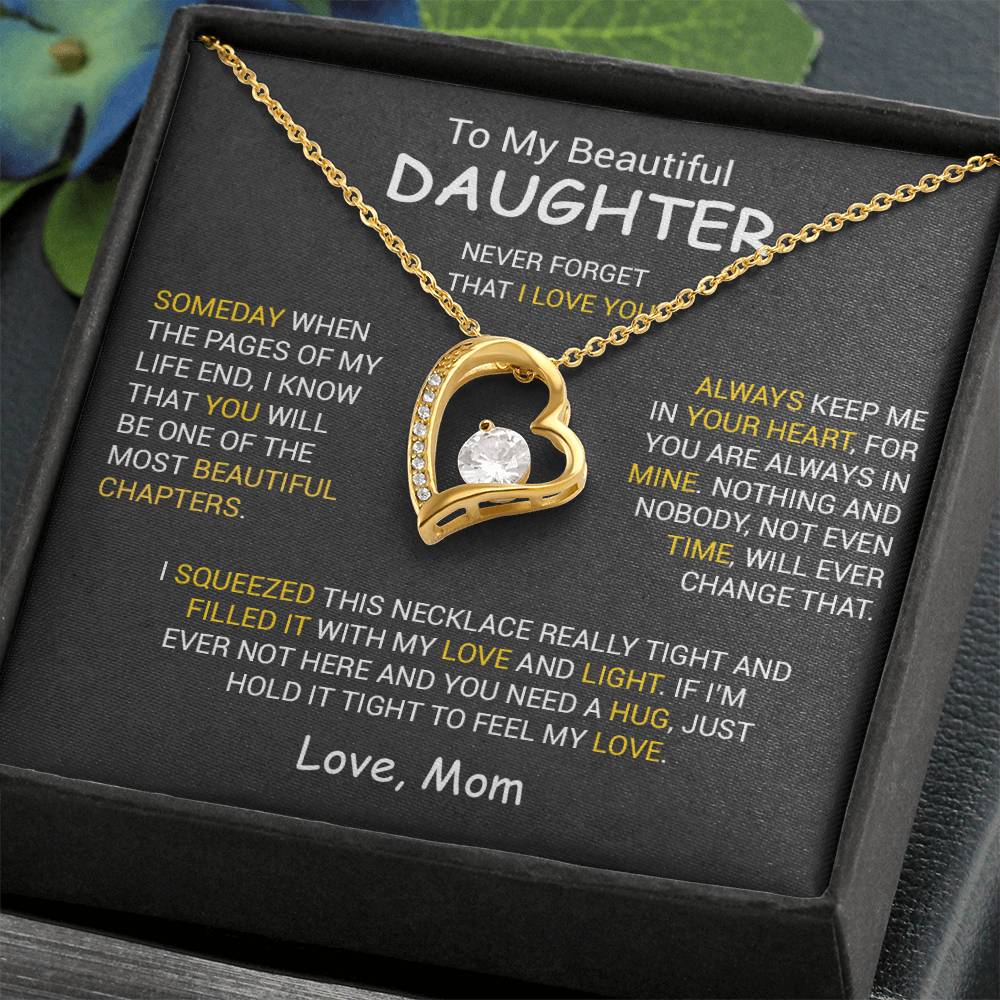 To My Daughter Necklace, Daughter Mother Necklace, Daughter Gift From Dad, Mom 6_12