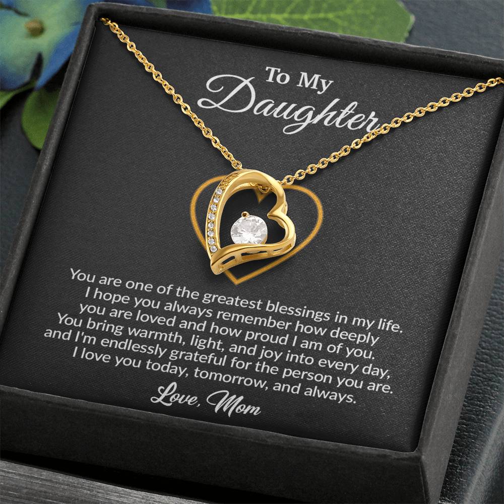 To My Daughter Necklace, Gift for Daughter from Mom, Mother Daughter Necklace