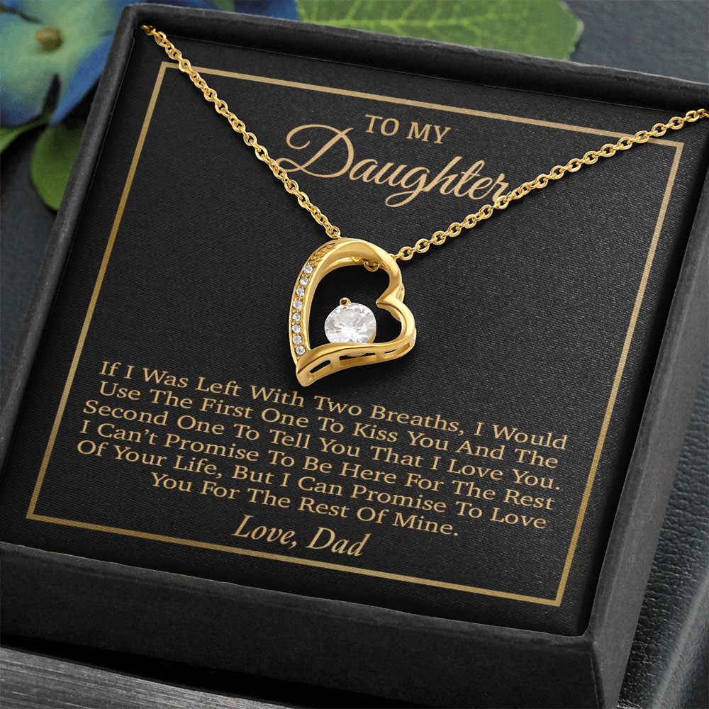 To My Daughter Necklace, Gift for Daughter from Dad, Father Daughter Necklace 31_3_Gold