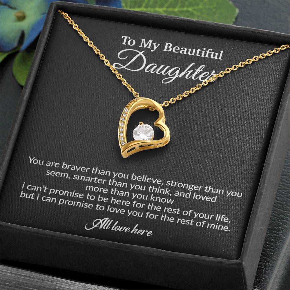 To My Daughter Necklace, Gift for Daughter from Mom, Mother Daughter Necklace