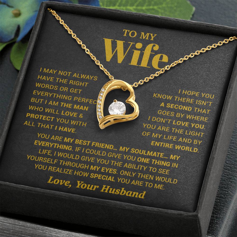 To My Wife Necklace, Christmas Gifts For Women, Anniversary Gift For Wife 13_10_Gold